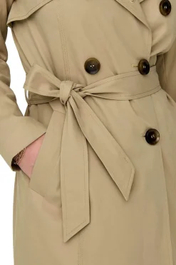 Short Solid Color Trenchcoat