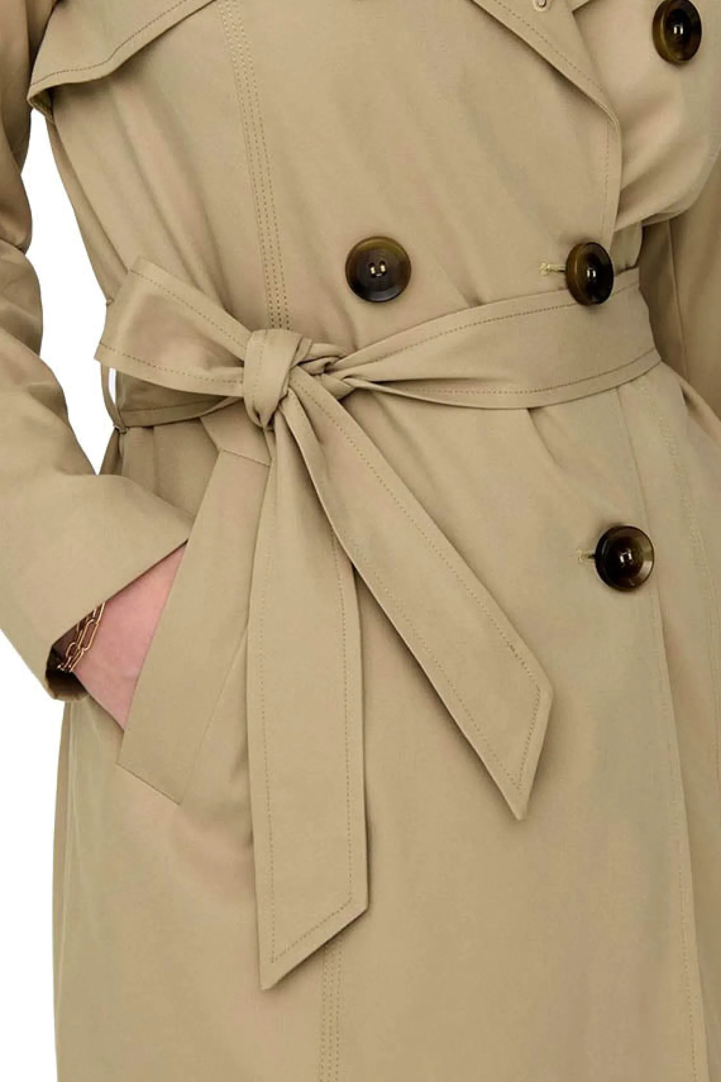 Short Solid Color Trenchcoat