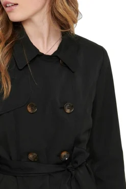 Short Solid Color Trenchcoat