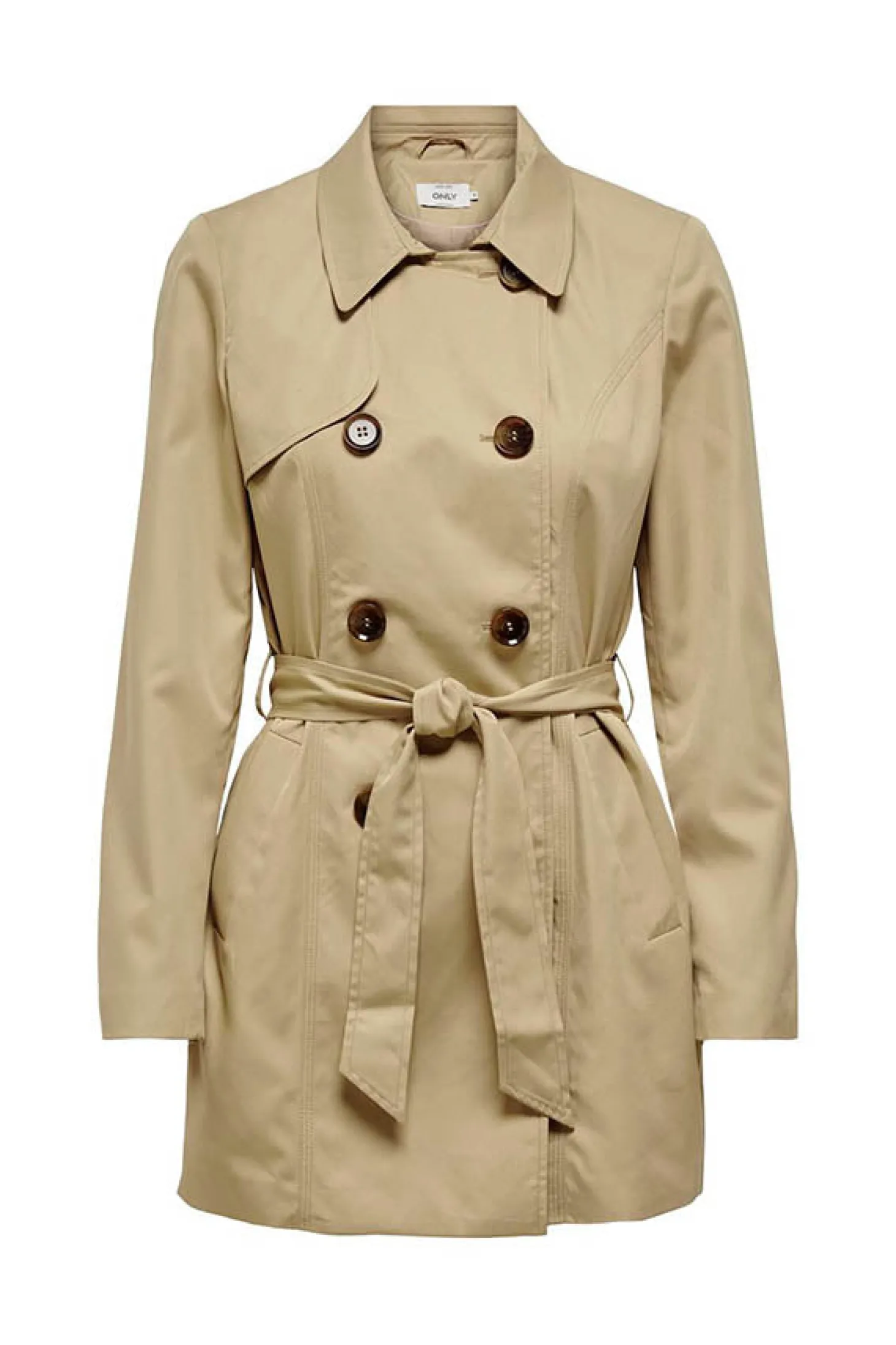 Short Solid Color Trenchcoat