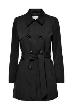 Short Solid Color Trenchcoat