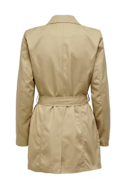 Short Solid Color Trenchcoat