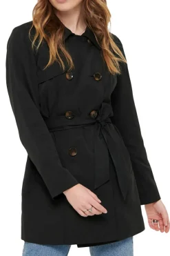 Short Solid Color Trenchcoat