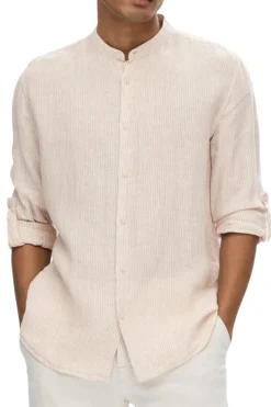 Slhregkylian-Linen Shirt Ls Band
