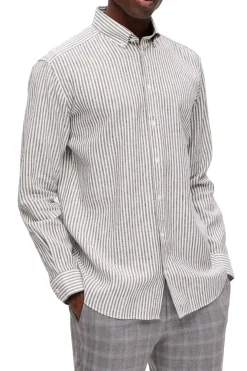 Slhregpure-Linen Shirt Ls Button Down