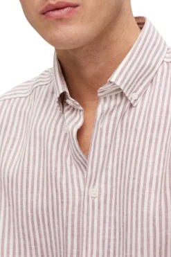 Slhregpure-Linen Shirt Ls Button Down