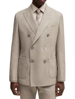 Slim-fit Blazer Patterned Virgin Wool