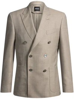 Slim-fit Blazer Patterned Virgin Wool