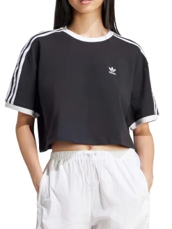 T-Shirt Adicolor 3 Stripe Loose Cropped