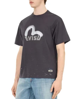 T-shirt Relax Fit con stampa logo e gabbiano