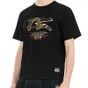 T-shirt vestibilità regolare con applicazione di gabbiano in broccato