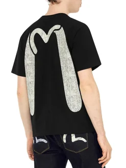 T-shirt vestibilità regolare con stampa gabbiano Daicock invecchiata