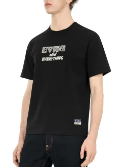 T-shirt vestibilità regolare con stampa gabbiano Daicock invecchiata