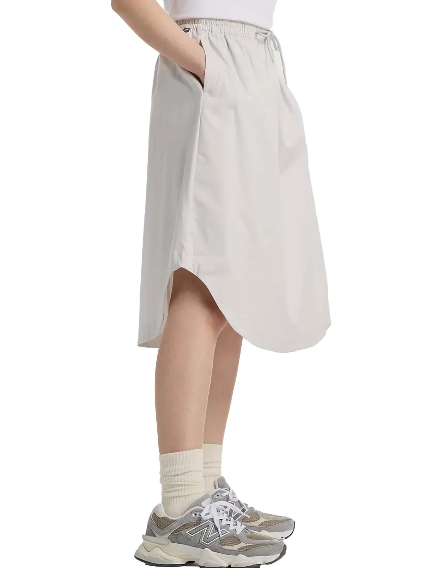 Twill Midi Skirt