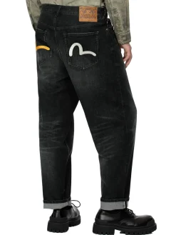 Washed Seagull Embroidery Fashion Fit Jeans